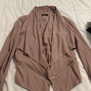 Elegant Women's Draped Jacket in tan